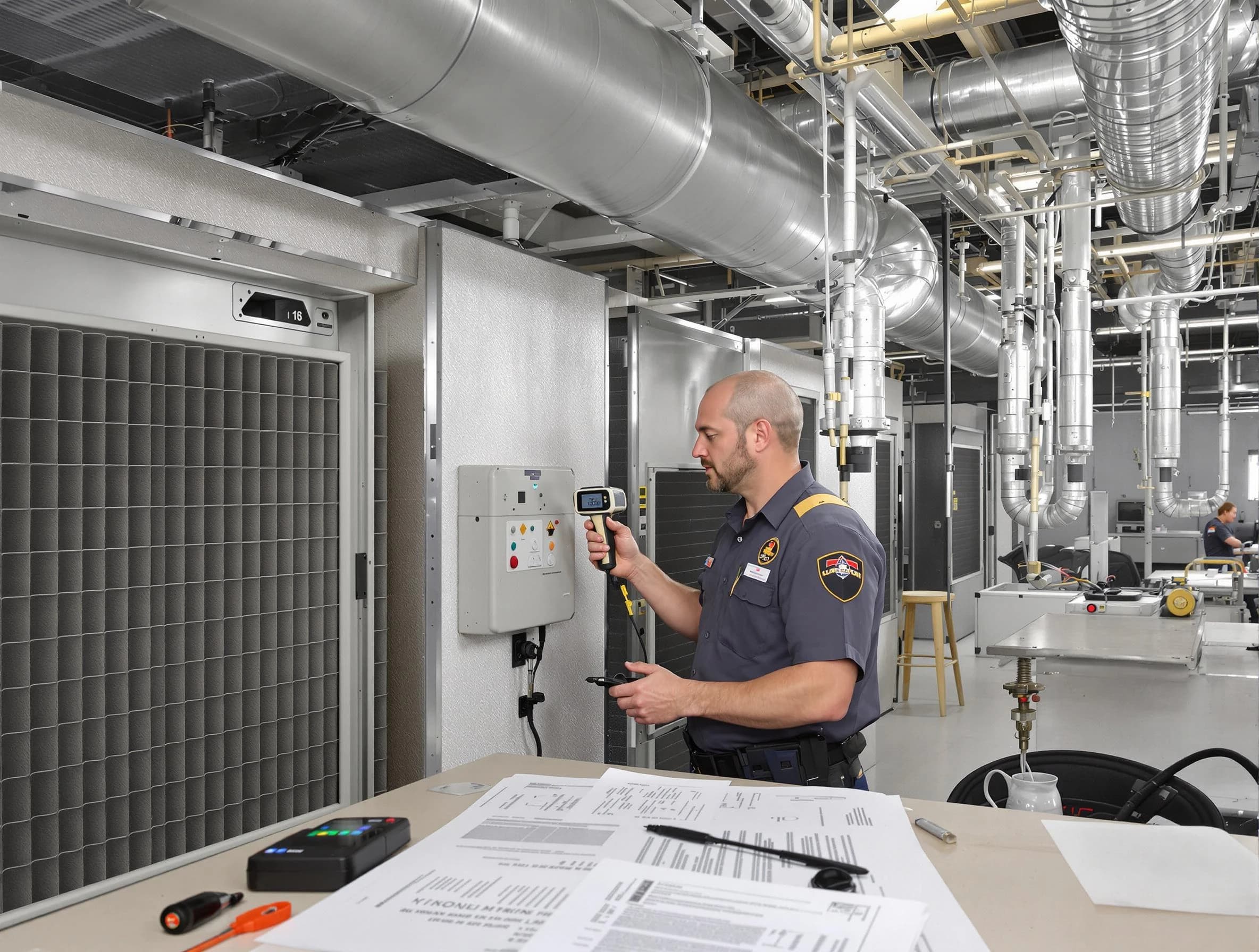 Professional filter system inspection by Buffalo Air Duct Cleaning in Buffalo