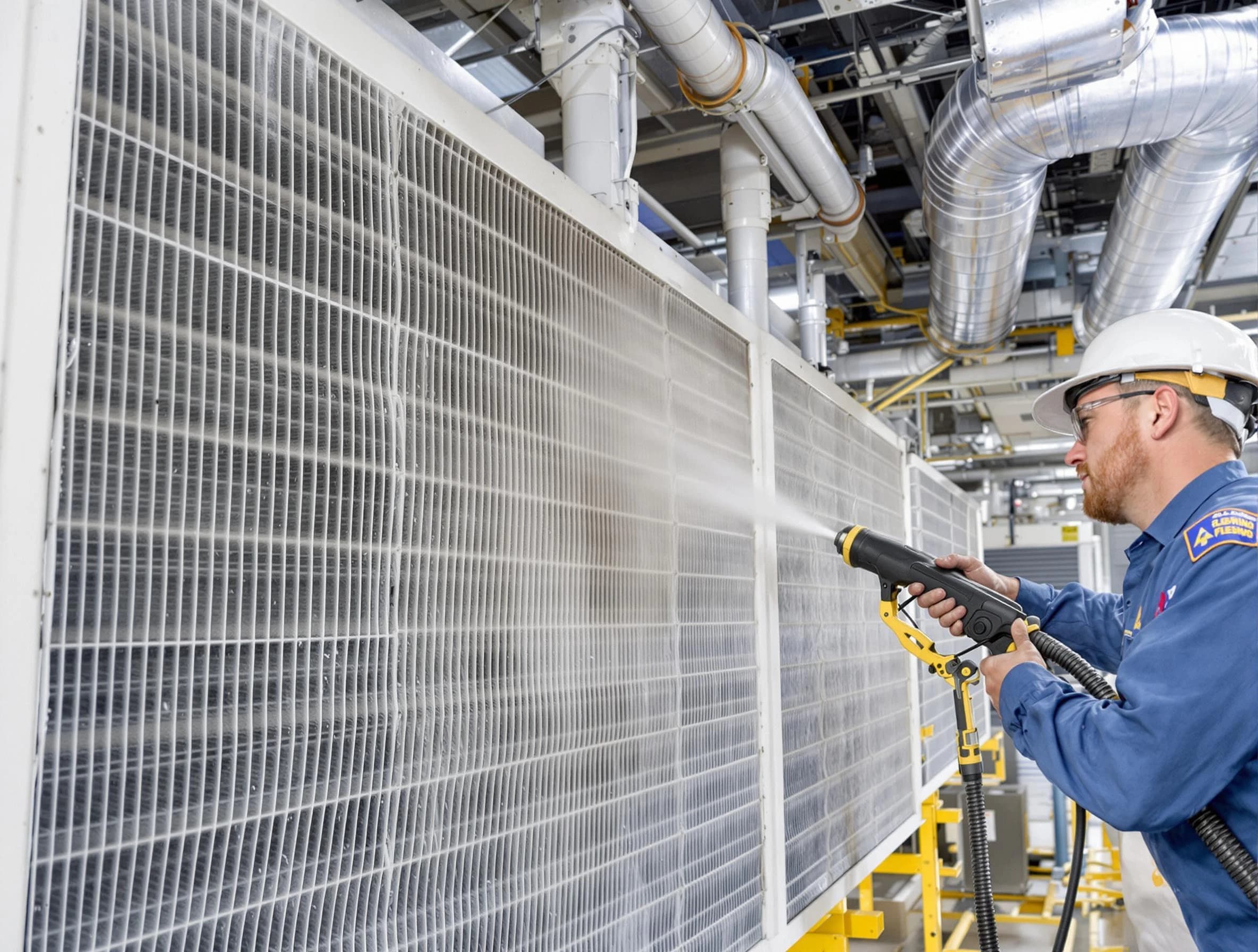 Professional commercial coil cleaning by Buffalo Air Duct Cleaning in Buffalo