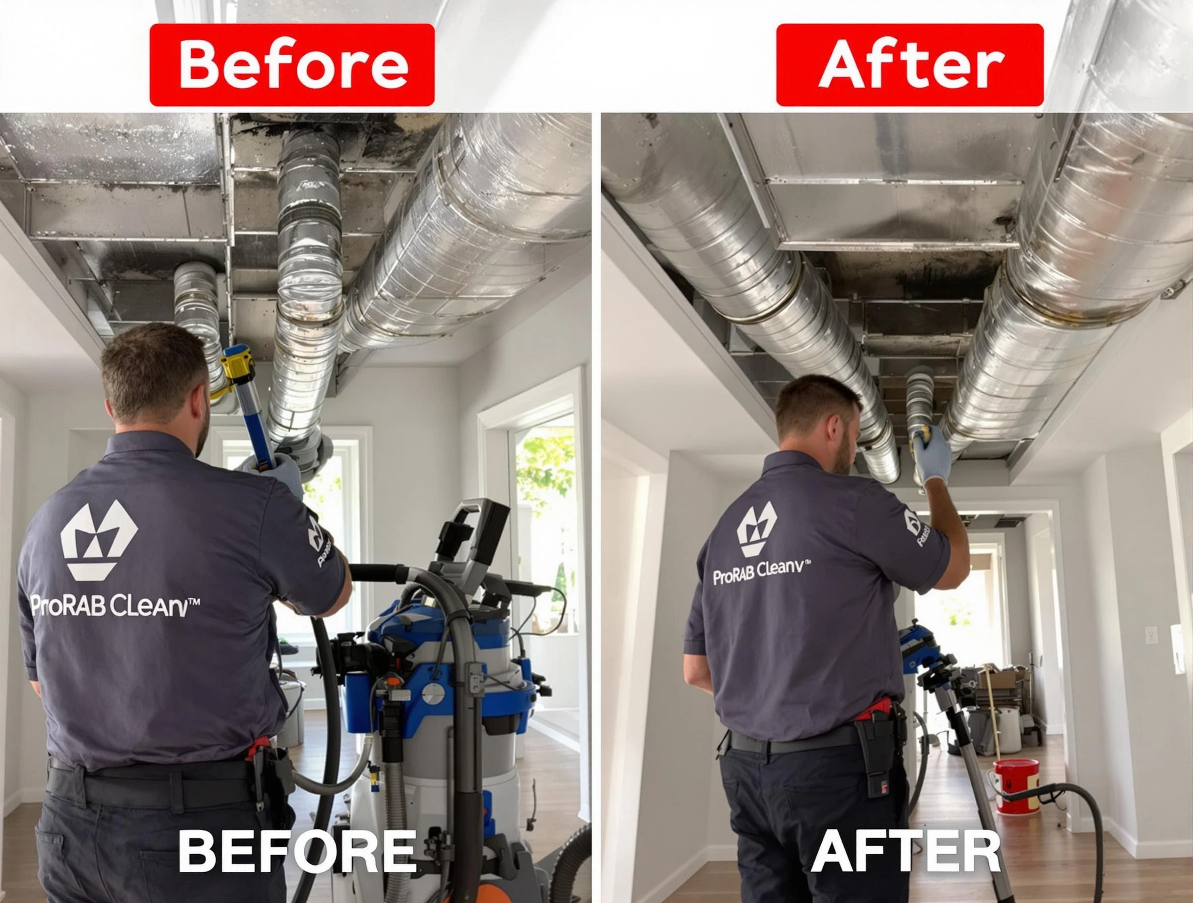 Buffalo Air Duct Cleaning expert performing thorough residential duct cleaning in a Buffalo home